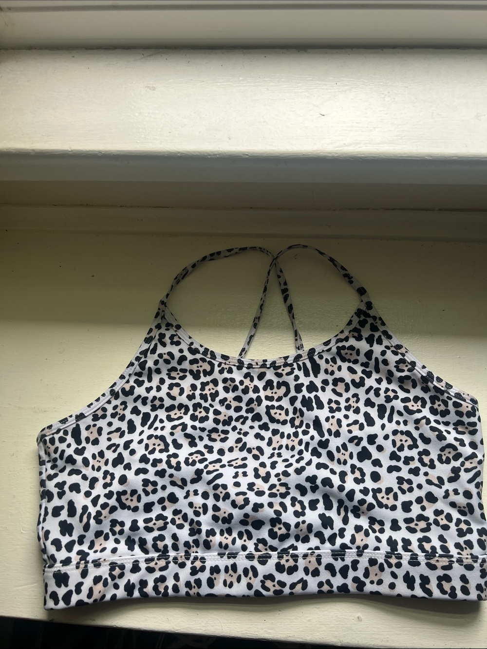 Leopard print sports bra